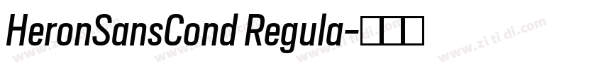 HeronSansCond Regula字体转换
